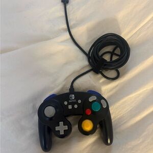 Nintendo Switch Black and Blue Controller